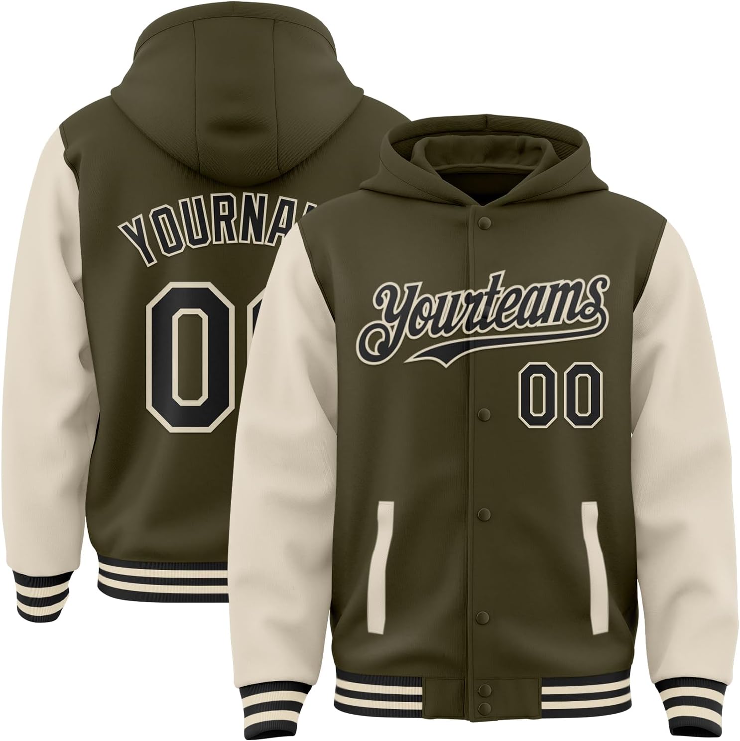 Verde militar crema-negro