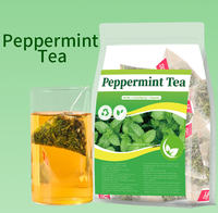 Sachets de thé à la menthe poivrée de qualité supérieure, feuilles de menthe séchées naturelles, tisane sans caféine pour le soutien digestif, 6g, 30 unités, marque privée