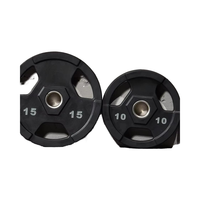 Pelat Beban Karet 50mm 5-25KG, Discos Gym Komersial, Warna Custom, LOGO, Set Bumper Barbell, Harga Pelat Beban