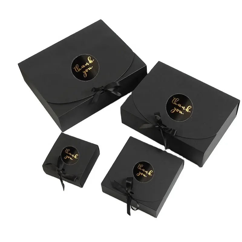 Lot black Colour Gift Box Small Gifts Packaging Box Blank Kraft Paper Jewelry Box Custom Sizes And Printed Logo Pattern