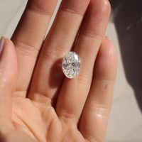 Diamantes Sueltos Sintéticos Sea Diamond con Certificación IGI, Cultivados en Laboratorio, Corte Ovalado, 0.5ct, D VVS, para Pendientes/Aros de Lujo