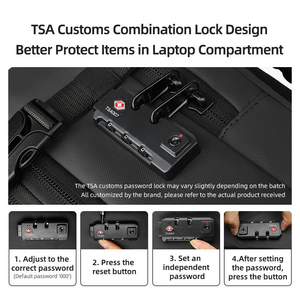 Sac à dos de compression sous vide multifonctionnel de grande capacité, sac à dos de voyage d'affaires pour hommes, imperméable, avec airbag - Product Image 4