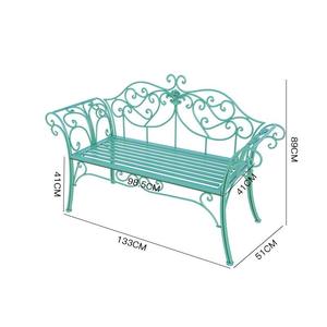 <span class=keywords><strong>Banc</strong></span> de jardin en métal blanc orné, style <span class=keywords><strong>vintage</strong></span>, en <span class=keywords><strong>fer</strong></span> <span class=keywords><strong>forgé</strong></span>, pour patio, cour et véranda, assise confortable - Product Image 4