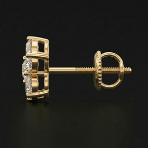 Pendientes de diamantes de platino con corte brillante, joyería fina elegante para mujer, ligeros, cómodos, para uso diario, regalo - Product Image 4
