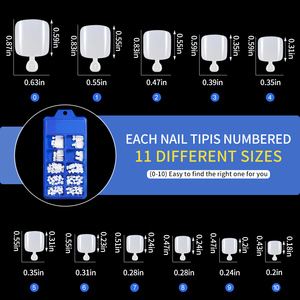 100 Pièces de Faux Ongles d'Orteils Courts Blancs Brillants à Coller pour le Design DIY et le <span class=keywords><strong>Nail</strong></span> Art des Pieds - Product Image 5