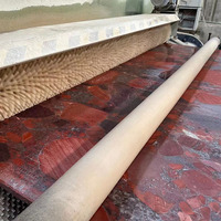 Table basse en granit rouge bordeaux avec fonction imperméable bureau en pierre naturelle pour villa et mur extérieur forme grande dalle