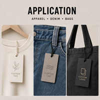 Étiquettes suspendues APEX personnalisées avec logo de marque découpé, fabrication OEM ODM, étiquettes volantes personnalisées pour vêtements et sacs