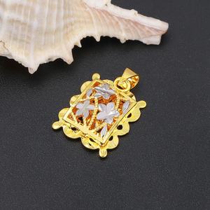 Jxx Wholesale – Nouveau pendentif carré de mariage plaqué or 24 carats, bijoux en laiton personnalisés pour enfants - Product Image 5