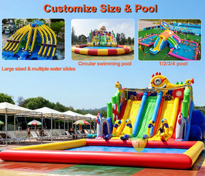 Parc aquatique gonflable commercial populaire et personnalisé de grande taille avec toboggan aquatique Nip Slip pour usage domestique - Product Image 5