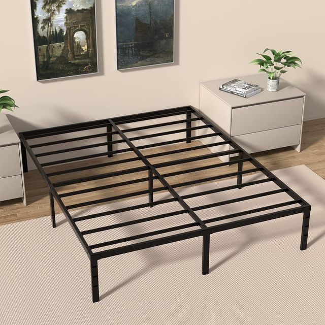 14 Inch Heavy Duty Metal Platform Bed Frame King Size Metal Bed Frame King Size for Motel Bedroom