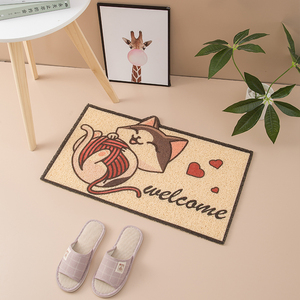 Tapis en PVC <span class=keywords><strong>personnalisé</strong></span> avec impression en bobine <span class=keywords><strong>personnalisé</strong></span> pour votre famille <span class=keywords><strong>Paillasson</strong></span> de bienvenue avec animaux domestiques et enfants Tapis <span class=keywords><strong>d</strong></span>'<span class=keywords><strong>entrée</strong></span> antidérapant - Product Image 4