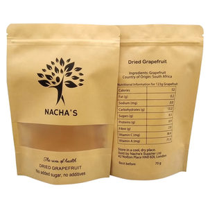 Thực phẩm cấp 200g bao bì thực phẩm khô có thể tái sử dụng giấy kraft đứng lên túi có khóa kéo và túi nhựa in kỹ thuật số - Product Image 4