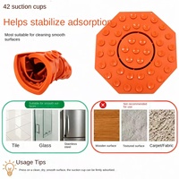 Tapis de léchage en silicone pour animaux de compagnie à alimentation lente, octogonal, huit compartiments, avec ventouses, anti-étouffement, plaque d'enrichissement pour chats et chiens