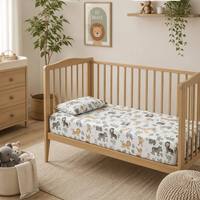 Drap de lit bébé en coton 120x60cm OEKO-TEX, housse de matelas pour lit parapluie, imprimé, literie nouveau-né, logo personnalisé, vente en gros
