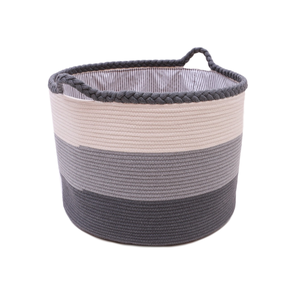 Fabricants personnalisé en gros surdimensionné tresse riz <span class=keywords><strong>blanc</strong></span> gris doublure coton corde <span class=keywords><strong>panier</strong></span> <span class=keywords><strong>de</strong></span> <span class=keywords><strong>rangement</strong></span> tissé - Product Image 3