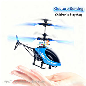 इन्फ्रारेड इंडक्शन फ्लाइंग हेलीकॉप्टर सेंसर टॉय हैंड सेंसर प्लास्टिक बच्चों के साथ इनडोर प्ले प्लेन - Product Image 3