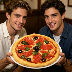 6Inch Pu Pizza Model Tomato Cheese Topping Restaurant Displays Menu Photography Food Italian Meat <b>Sauce</b> Flavor Fake Fast Display - Product Image 3