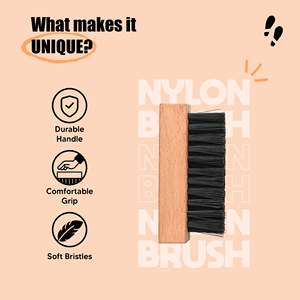 Handmade Nylon <b>Shoe</b> Cleaning Brush for Sneakers Leather Canvas Sports <b>Shoes</b> Durable Wooden Handle Soft Bristles for Cleaning - Product Image 4