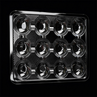 Barquette en plastique PET transparente de forme rectangulaire, marque TIANCHOU, pour l'emballage d'aliments, de gâteaux, de bonbons et de chocolat
