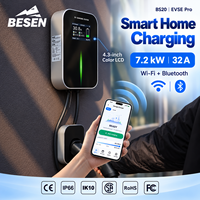 BESEN 7kW SMART APP EV CHARGEUR 32A STATIONS DE RECHARGE DE VOITURE ÉLECTRIQUE collocation avec câble de charge