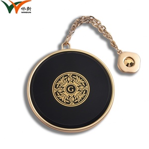 Custom Logo <b>Chain</b> Pocket <b>Mirror</b> Cosmetic Promotional <b>Mirror</b> with Charms Pendant PU Purse - Product Image 2