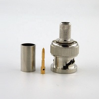 Connecteur coaxial RF à sertir mâle BNC pour câble RG59, 4 GHz, pour la fabrication et les tests de systèmes de vidéosurveillance