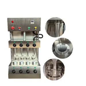 Stainless Steel Pizza Cone Machine For Sale / 2023 The Cheapest Price Pizza Cone Machine With 4 Molds