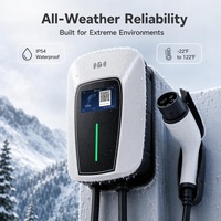 Station de recharge pour véhicules électriques de type 1 avec écran de 4,3 pouces et fonction WiFi via l'application Tuya, chargeur mural pour VE prêt à l'emploi