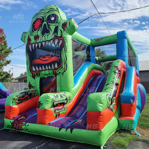 Commercial <b>Inflatable</b> Halloween Haunted Bouncer <b>House</b> Moon Slide Party Jumping Castle Pumpkin <b>Inflatable</b> Jumping <b>House</b> Bo - Product Image 5