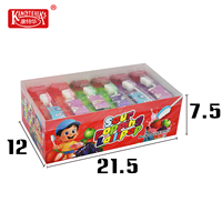 Sucette brosse à dents fantaisie avec sauce à tremper et bonbons pétillants, un plaisir pour les fêtes d'enfants aux couleurs vives