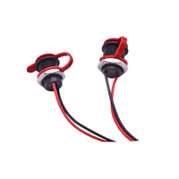 Conector USB Tipo C Hembra con Montaje en Panel Roscado USB-20C-F-02HL02, Soporte de Placa M11, Cable USB C