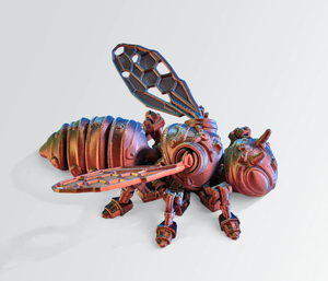 2025 New 3D <strong>Cyberpunk</strong> Bee Model Statue <strong>Custom</strong> Children's Toy with Mechanical wings and Colorful Bee Decoration Gift - Product Image 6