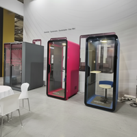 UNIBOOTH Cabine de bureau insonorisée moderne, cabine téléphonique en aluminium de précision, installation rapide, pour bureau à domicile, centre commercial, école, stockage