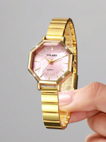 Montre-bracelet pour femme avec cadran romain exquis et strass PRO12