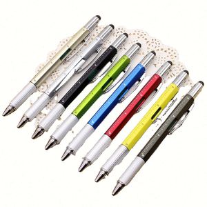 Stylo multifonction 6-en-1 : cadeau unique, modèle populaire, avec stylet, tournevis, règle, niveau et stylo à bille tactile - Product Image 1