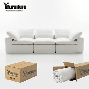Offre Spéciale : Canapé Modulaire Compressé en Forme de L, Écologique, Confortable, Facile à Démonter, Idéal pour Salon, Appartement, Villa - Product Image 1