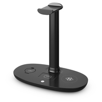 Chargeur de voiture sans fil 3-en-1 avec charge rapide jusqu'à 15W et port Type-C pour téléphone portable