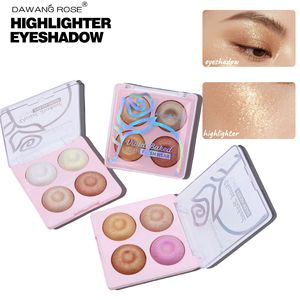 Hot New All-in-One 4-Color Pearlescent Powder Palette Highlighter Sombra de ojos y <span class=keywords><strong>maquillaje</strong></span> de rubor de contorno con acabado brillante - Product Image 1