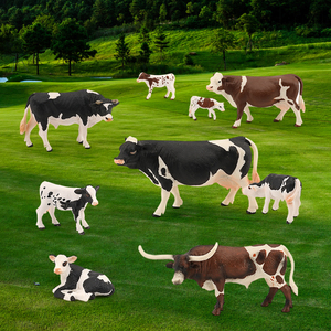 Figuras de Animales de PVC Sólido al por Mayor, Modelo de Estatua de Simulación, Juguetes de Vaca, Estatuillas de Animales de Juguete - Product Image 3