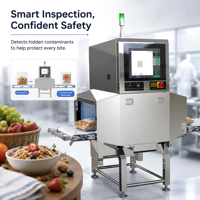 Groente- en fruit-röntgen detector voor vreemde voorwerpen met PLC-core, 1 jaar garantie, detecteert metaal, glas, steen, slakken en verontreinigingen