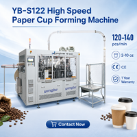 Machine de production de gobelets en papier YB-S122, équipement de formage automatique à haute vitesse pour gobelets en papier jetables pour thé et café