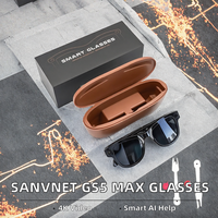Lunettes Intelligentes IA GS5 MAX 2026 à Double Lentille avec Étui de Recharge, Caméra 8MP, Fonctionnalités de Traduction Wi-Fi, Lunettes de Soleil Intelligentes IA