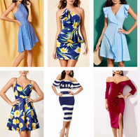 Nuevas fardos de ropa para mujer al por mayor, stock de proveedor, vestidos casuales de manga corta, ropa variada, suministro a granel, vestido maxi