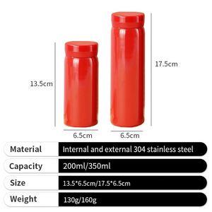 2025 Small Metal Water <b>Bottle</b> Mini 200ml Stainless Steel Vacuum Insulated Thermos Flask <b>for</b> Student - Product Image 2