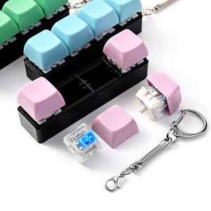 Porte-clés anti-stress en forme de touche de clavier, jouet à presser, bouton mécanique en plastique, clicker, décoration de porte-clés fidget - Product Image 3