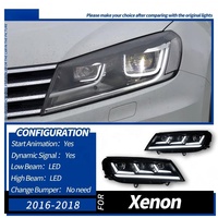 Ensemble de phares de remplacement pour Volkswagen Touareg 2016-2018, style amélioré, phares LED à double faisceau, DRL