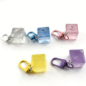 <b>Acrylic</b> Color Changing Square Beads with Holes for DIY Keychains, Halloween Decorative <b>Blocks</b> - Product Image 4
