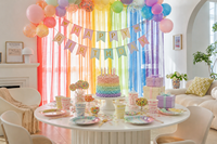 Voilage Transparent Arc-en-ciel 6 Couleurs en Terylène – Panneaux pour Décoration de Mariage et Fêtes – Vente en Gros Direct Usine