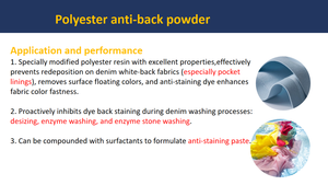 Bloqueador Antimanchas de Poliéster Compatible con Pasta Antimanchas para Teñido de Textiles de Mezclilla con Base Blanca - Product Image 3