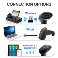 Escáner USB Portátil GTCODESTAR, Lector de Códigos QR y de Barras Láser Inalámbrico, Escáner de Códigos de Barras 1D y 2D para Logística y Almacenes
